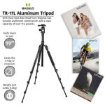 Magnus Aluminum Travel Tripod with Monopod and Arca-Type Ball Head (77")