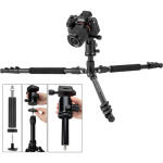 Magnus Aluminum Travel Tripod with Monopod and Arca-Type Ball Head (77")