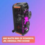 JBL PartyBox 710 - Powerful Party Speaker with Lights, Deep Bass, and Bluetooth (Black)