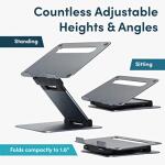 Life Long Adjustable Ergonomic Laptop Stand – Portable Riser for 10-17” Laptops