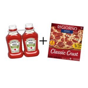 Heinz Ketchup 2 pk + DiGiorno Classic Crust Pepperoni