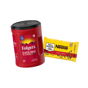 Folger's Classic Roast 40.3 oz + Nestle Semi Sweet Morsels, 72 oz