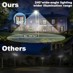 4000W Solar Street Light, 300,000 Lumens, Dusk-to-Dawn, Waterproof (1pck)