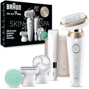 Braun Silk-épil 9 Flex Epilator & SkinSpa, Wet & Dry, SES9-481