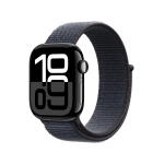 Apple Watch Series 10 (GPS) 42mm Jet Black Aluminum Case with Black Sport Band - S/M