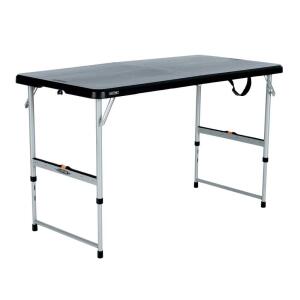 Lifetime 4 ft. One Hand Adjustable Height Fold-in-Half Resin Table; Black