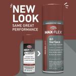 GLIDDEN MAX FLEX -12 oz. Satin Brick Red Interior/Exterior All Surface Spray Paint and Primer