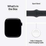 Apple Watch Series 10 (GPS) 42mm Jet Black Aluminum Case with Black Sport Band - S/M