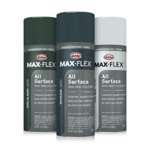 GLIDDEN MAX FLEX - 12 oz. Satin Dark Granite Interior/Exterior All Surface Spray Paint and Primer