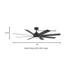 Home Decorators CollectionCelene II 62 in. Indoor/Outdoor Matte Black DC Motor Ceiling Fan (YG908J-MBK)