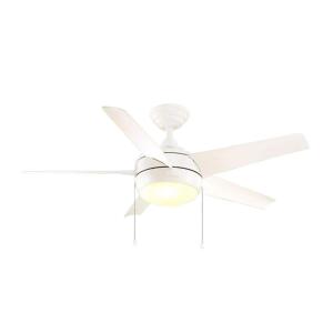 Home Decorators CollectionWindward 44 in. LED Indoor Matte White Ceiling Fan with Light Kit (51566)