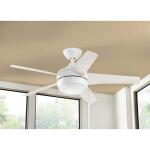 Home Decorators CollectionWindward 44 in. LED Indoor Matte White Ceiling Fan with Light Kit (51566)