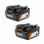 RIDGID Battery 18V Lithium-Ion 4.0ah (2 Pack)