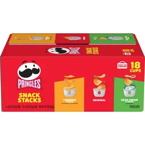 Pringles(12.9oz/18ct)Snack Stacks Variety Pack Potato Crisps Chips