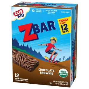 CLIF Kid ZBAR 12-Pack Organic Chocolate Brownie Snack Bars