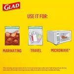 Glad Zipper Freezer Bags, Gallon, 15 Bags/Box