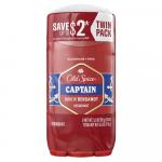 Old Spice Red Collection Deodorant Stick for Men, Captain Scent, 3.0 oz, Twin Pack