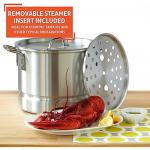 IMUSA 52-Quart Aluminum Steamer Stock pot & Lid