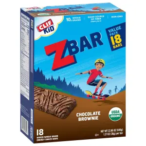 CLIF Kid ZBAR 18-Pack Organic Chocolate Brownie Snack Bars