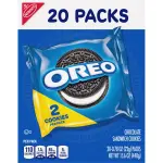 Oreo 20 Snack Packs Chocolate Sandwich Cookies