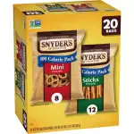 Snyder's of Hanover 20-Count Pretzels Minis and Sticks 100 Calorie Packs Variety Pack