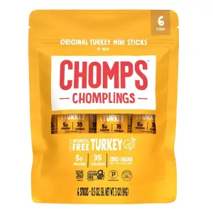 Chomps Snack (6ct/0.5oz) SticksCHOMPLINGS Original Turkey Sticks