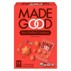 MadeGood (8.4oz/12ct) Star Puffed Pizza Crackers