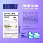 Legendary Foods 8.6oz/4ct Gluten Free and Keto Friendly Protein Pastry - Chocolate Cake