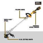 DEWALT 20V MAX 14 in. Brushless Cordless Battery Powered Foldable String Trimmer Kit with (1) 5 Ah Battery & Charger