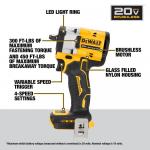 DEWALT(Tool Only) ATOMIC 20V MAX Cordless Brushless 3/8 in.Variable Speed Impact Wrench