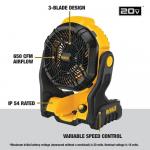 DEWALT 20V MAX Jobsite Fan (Tool Only)