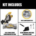 Dewalt 15 Amp Corded 10 in. Compound Single Bevel Miter Saw