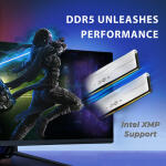 Silicon Power 64GB Zenith 6000 MHz DDR5 Desktop Memory Kit (2 x 32GB, White)