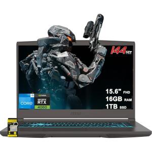MSI Thin 15 Gaming Laptop – 15.6" 144Hz FHD, i5-13420H, 16GB RAM, 1TB SSD, GeForce RTX 4060, Win11