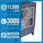 Hessaire 11,000 CFM 3-Speed Portable Evaporative Cooler (Swamp Cooler) for 3,000 sq. ft.