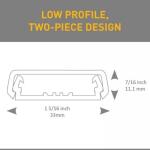 Legrand Wiremold Non-Metallic PVC Raceway 5 ft. Wire Channel, White