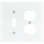 Leviton White 2-Gang 1-Toggle/1-Duplex Wall Plate (1-Pack)