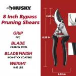 Husky 8 in. Bypass Pruning Shears