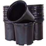 by Flowerwood 2.5 qt. 6.5 in. x 6.5 in. Black Plastic Nursery Pots (25-Pack)