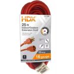 HDX 25 ft. 16/3 Light Duty Indoor/Outdoor Extension Cord, Orange