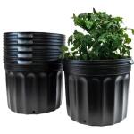 Viagrow 7 Gal. 11.74 in. x 11.5 in. Plastic Nursery Gardening Trade Pots (5-Pack)