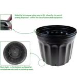 Viagrow 7 Gal. 11.74 in. x 11.5 in. Plastic Nursery Gardening Trade Pots (5-Pack)