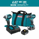 Makita18V LXT Lithium-ion Brushless Cordless 2-PC Combo Kit 3.0Ah (Driver-Drill/ Impact Driver) (XT281S)