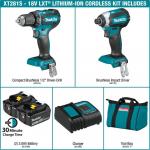 Makita18V LXT Lithium-ion Brushless Cordless 2-PC Combo Kit 3.0Ah (Driver-Drill/ Impact Driver)