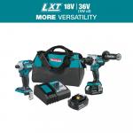 Makita (2-Piece) 18V LXT Lithium-Ion Brushless Cordless Combo Kit 5.0 Ah