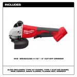 Milwaukee(Tool-Only) M18 18V Lithium-Ion Brushless Cordless 4-1/2 in./5 in. Grinder with Paddle Switch