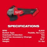 Milwaukee(Tool-Only) M18 FUEL 18V Lithium-Ion Brushless Cordless 4-1/2 in./5 in. (2880-20)