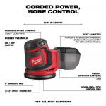 Milwaukee (Tool-Only) M18 18V Lithium-Ion Cordless 5 in. Random Orbit Sander