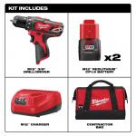 MilwaukeeM12 12V Lithium-Ion Cordless 3/8 in.