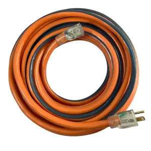 RIDGID50 ft. 10/3 Heavy Duty Indoor/Outdoor SJTW Extension Cord with Lighted End, Orange/Grey ( 68050RGD)